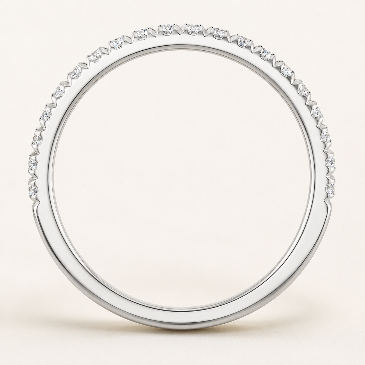 14K White Gold 1/4 CTW Natural Diamond French-Set Anniversary Band