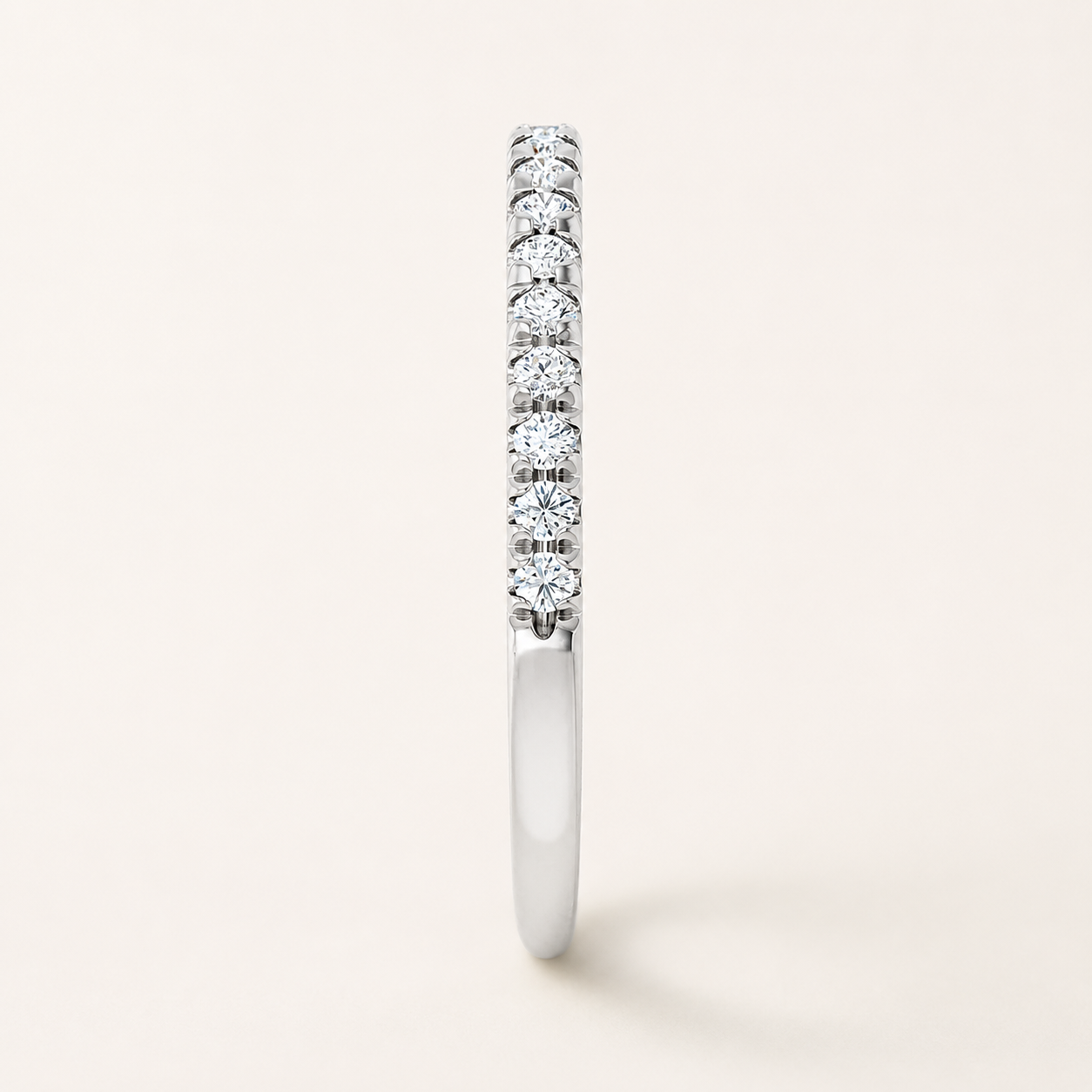 14K White Gold 1/4 CTW Natural Diamond French-Set Anniversary Band