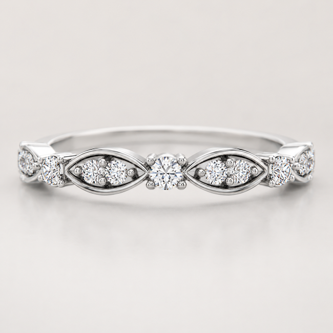 14K White Gold 1/4 CTW Natural Diamond Anniversary Band
