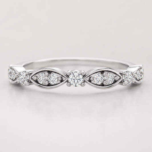 14K White Gold 1/4 CTW Natural Diamond Anniversary Band