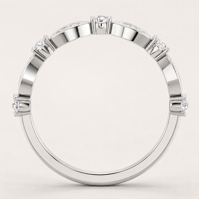 14K White Gold 1/4 CTW Natural Diamond Anniversary Band