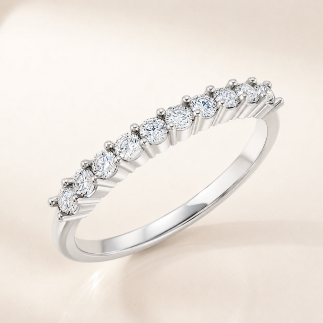 14K White Gold 1/4 CTW Natural Diamond 10-Year Anniversary Band