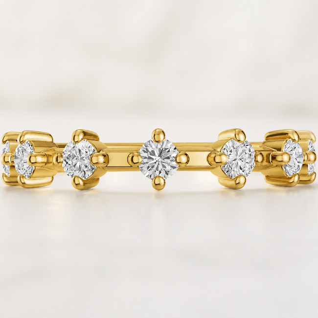 14K Yellow Gold 1/2 CTW Natural Diamond Anniversary Band