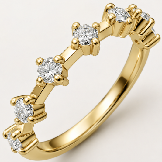 14K Yellow Gold 1/2 CTW Natural Diamond Anniversary Band