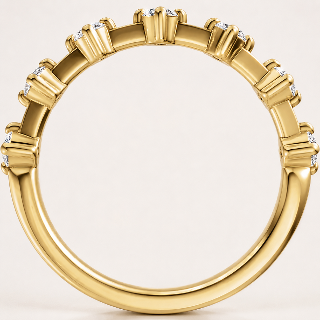 14K Yellow Gold 1/2 CTW Natural Diamond Anniversary Band