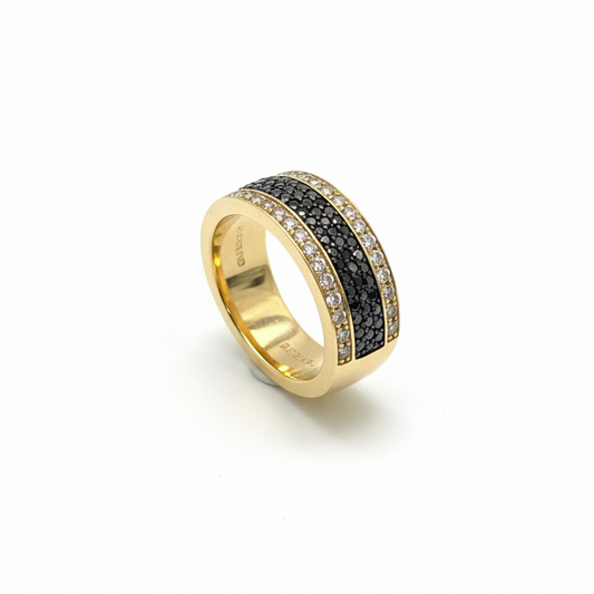1 1/4 CTW-NAT DIA Mens Band 10K Yellow Gold 