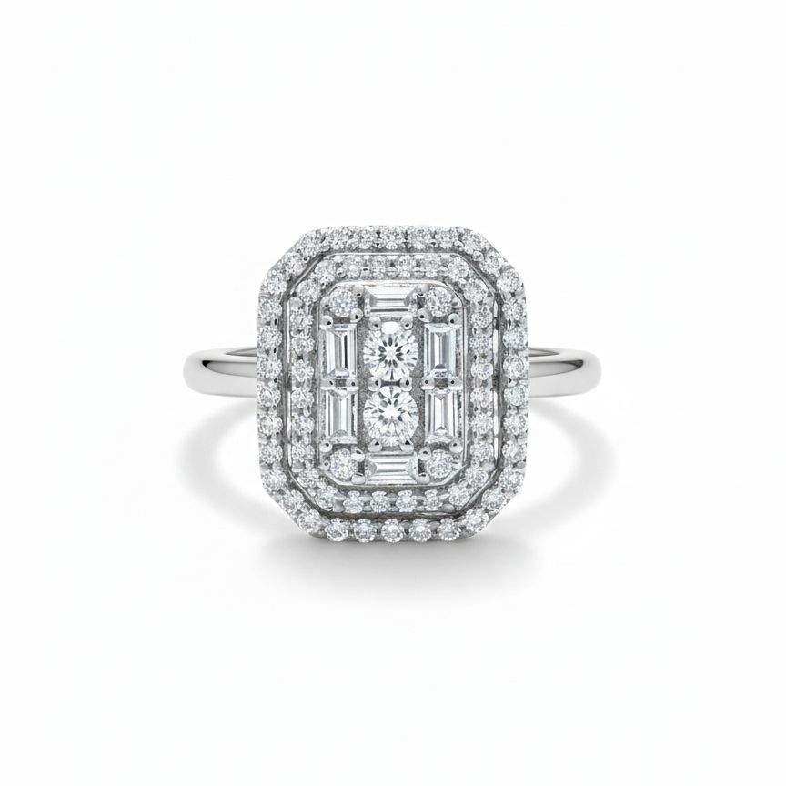 Engagement Ring 14KT White Gold 0.32 CTW