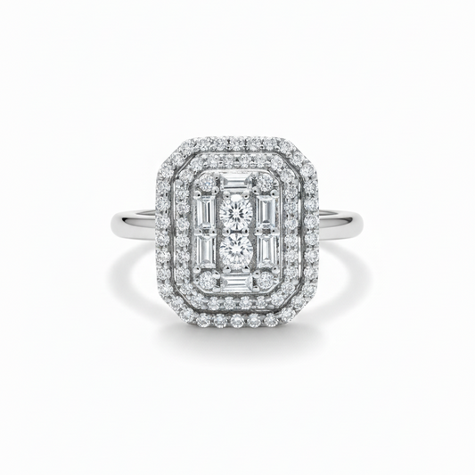 Engagement Ring 14KT White Gold 0.32 CTW