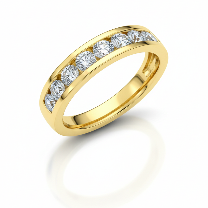 Ladies- Diamond Wedding Band 0.50CTW 14KT Yellow Gold 