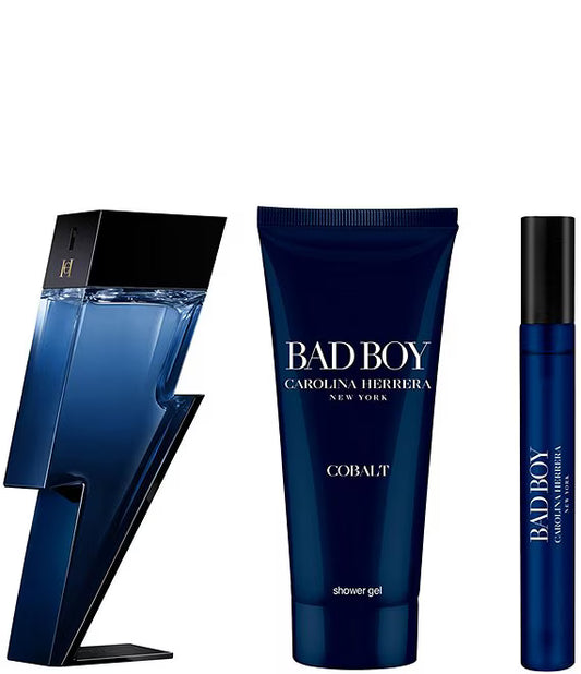 Carolina Herrera Bad Boy Cobalt Eau De Parfum 100ml Spray Set