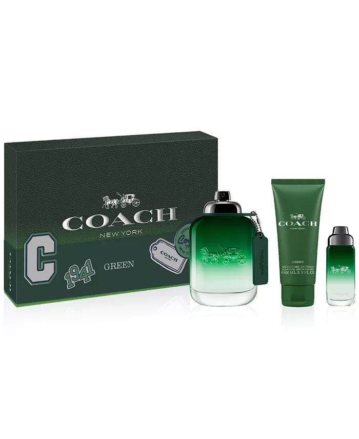 COACH Green Eau de Toilette 3.3 Gift Set 3pcs