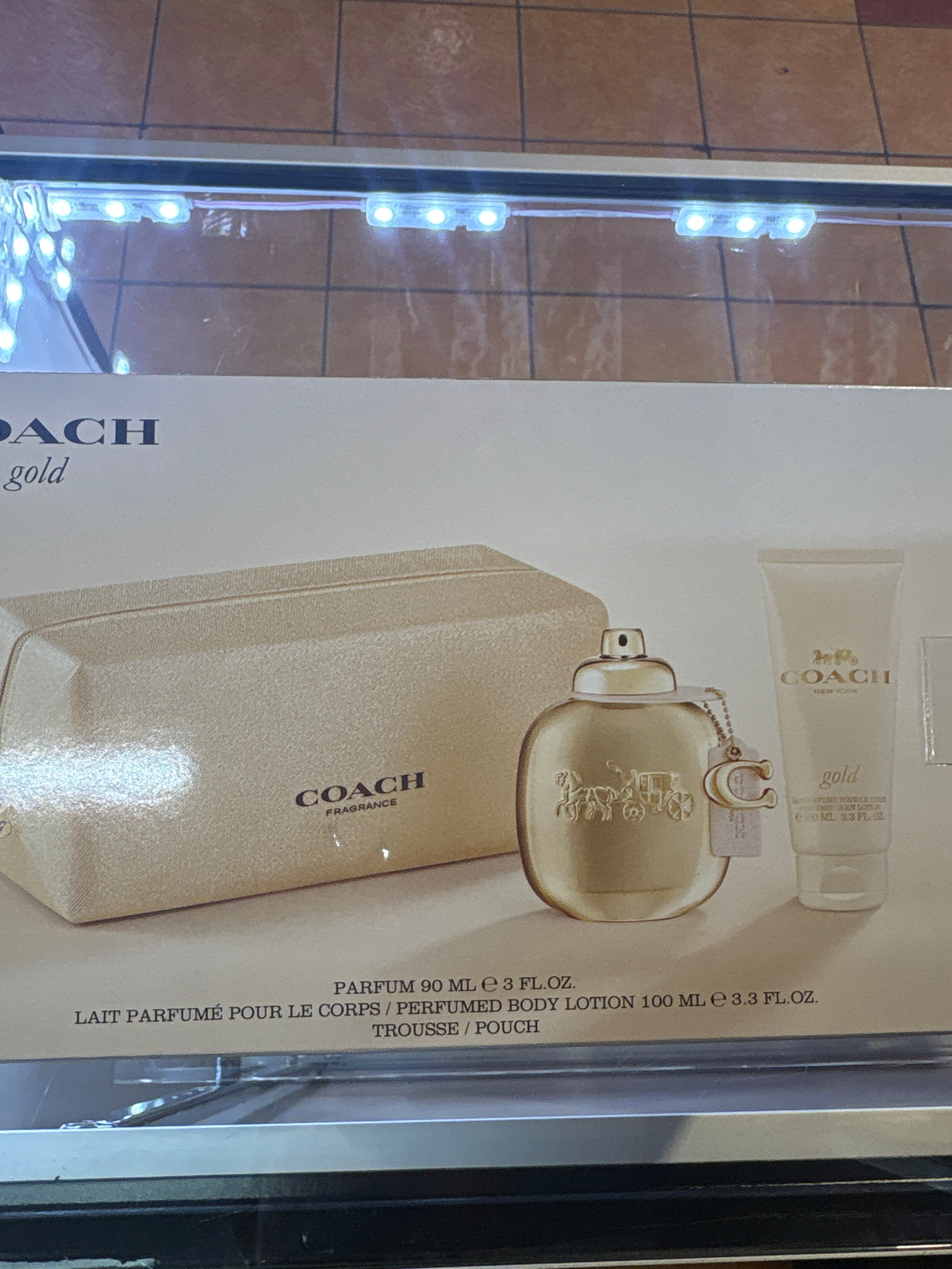 Coach Gold Fragrance Gift Set original box reference