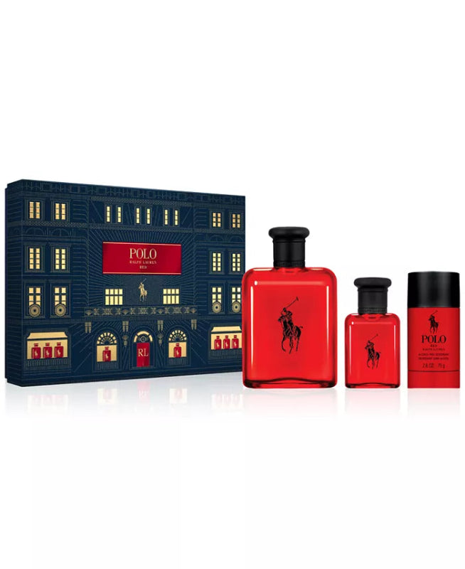 Ralph Lauren Men's 3-Pc. Polo Red Eau de Toilette Gift Set