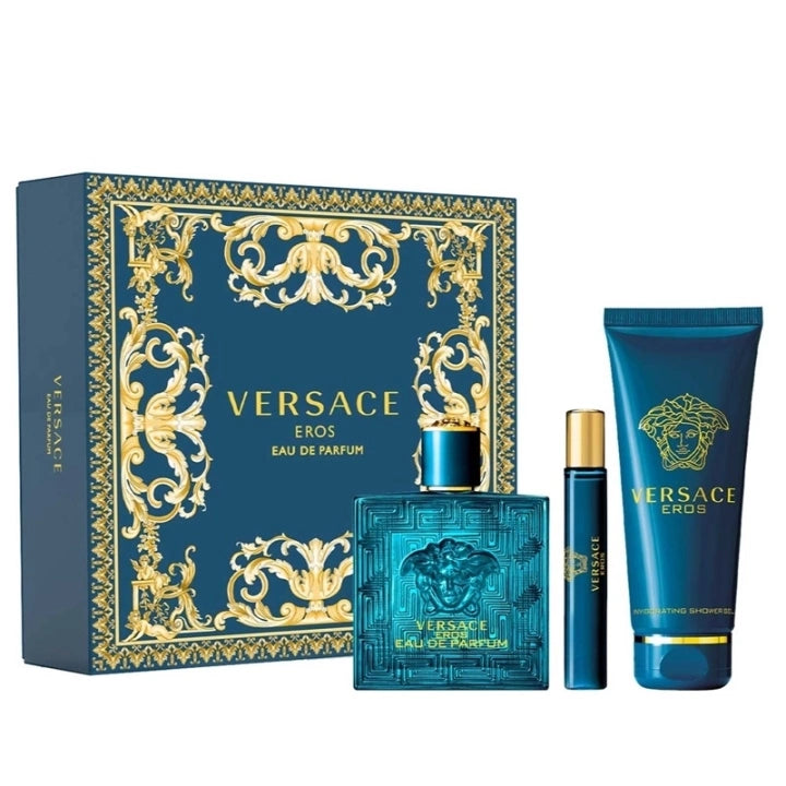 Versace Giftset Versace Eros Edt 100ml + Edt 10ml + SG 150ml