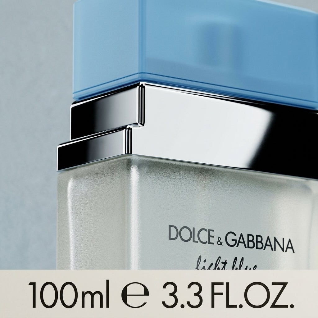 Dolce & Gabbana Light Blue 100ml Eau de Toilette bottle detail close-up