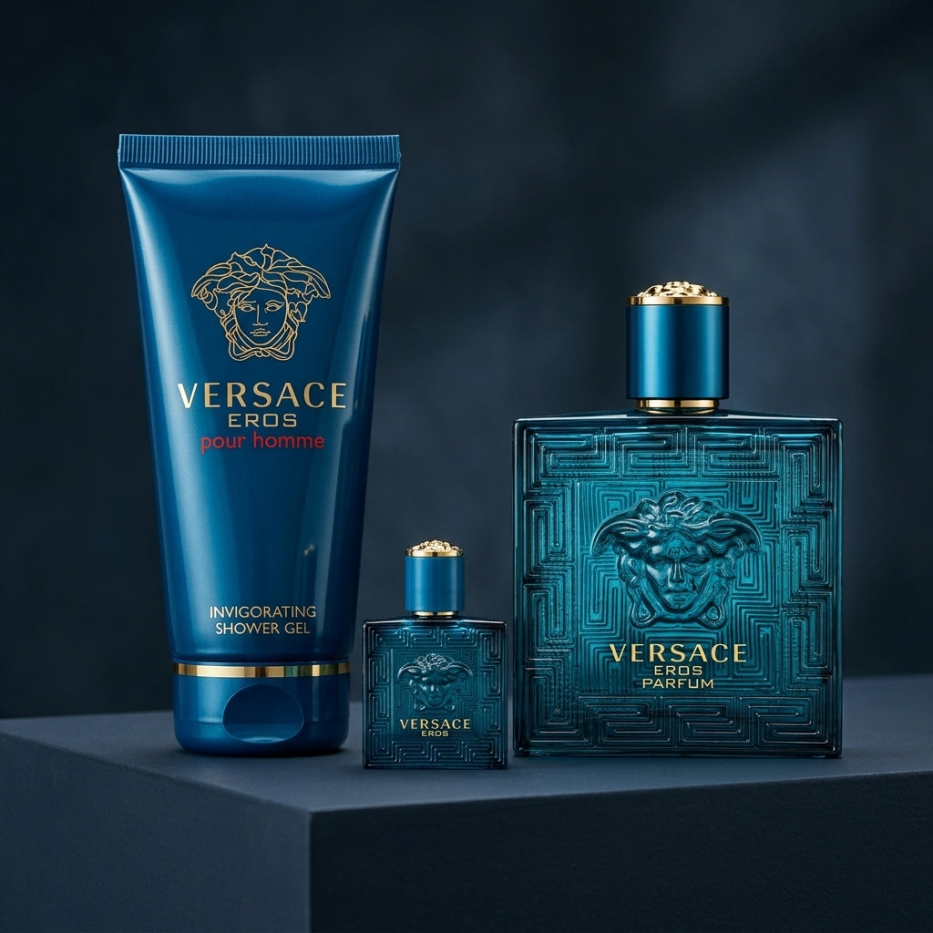 Versace Eros 3-Piece grooming collection display