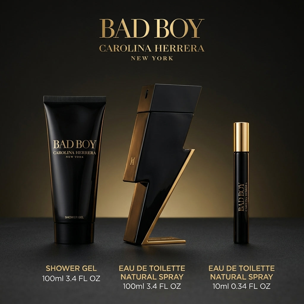 Carolina Herrera Bad Boy 3-piece collection feature overview