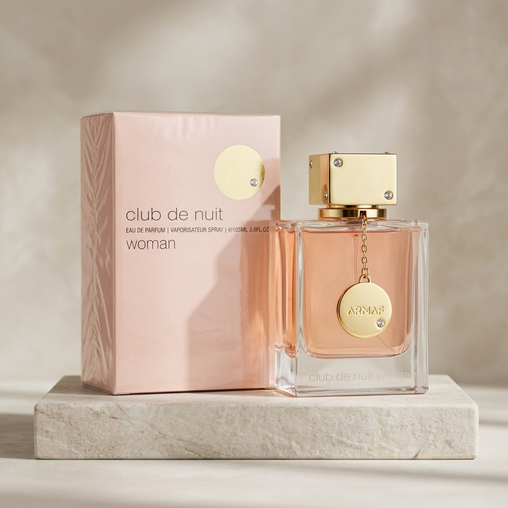 Armaf Club de Nuit Woman 105ml EDP spray bottle detail shot