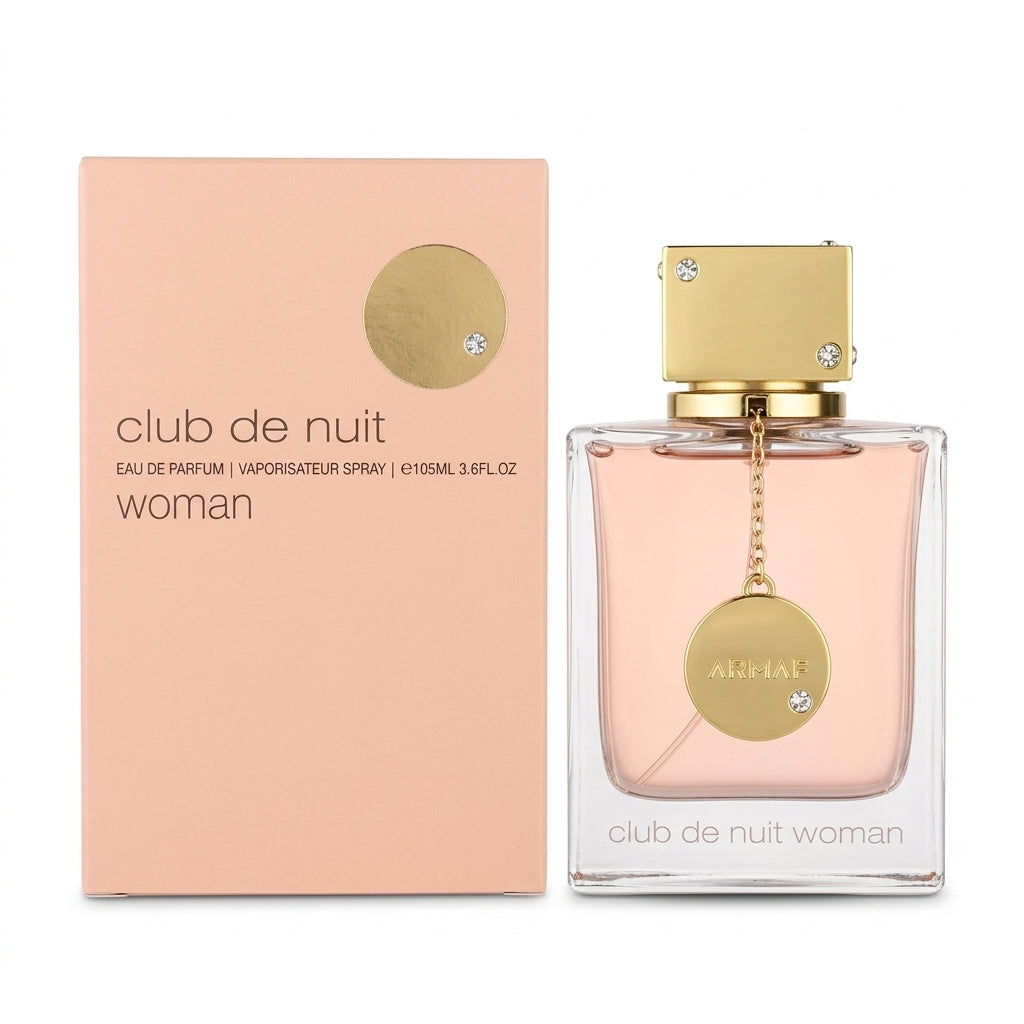 Armaf Club de Nuit Woman Eau de Parfum 105ml bottle with box on white background