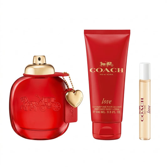Coach Love 3-Piece Fragrance Gift Set on pure white background